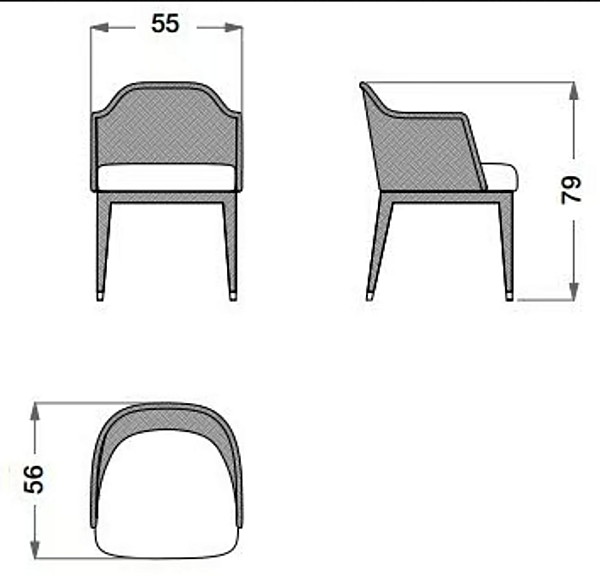 Gartenstuhl aus Holz und Stoff CPRN HOMOOD OD1022 Fabrik CPRN HOMOOD aus Italien. Foto №2