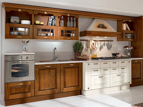 Holzküche mit Griffen Laura LUBE CUCINE 02 Fabrik LUBE CUCINE aus Italien. Foto №1