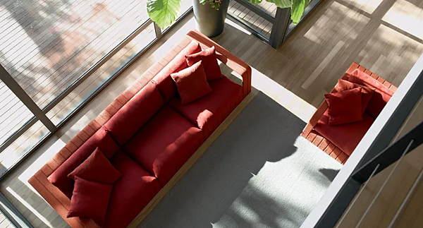 4-sitziges Gartensofa aus Stoffrahmen PAOLA LENTI Fabrik PAOLA LENTI aus Italien. Foto №10