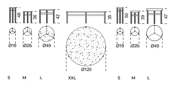 Runder Kaffeetisch aus Messing Gallotti&Radice Twelve Fabrik Gallotti & Radice aus Italien. Foto №7