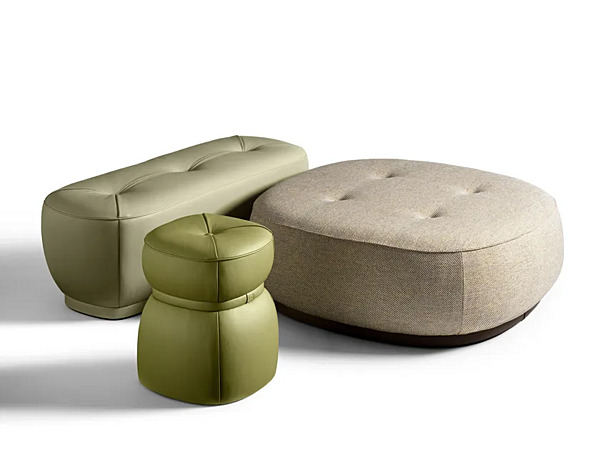 Poltrona Frau Lederhocker Lepli Fabrik POLTRONA FRAU aus Italien. Foto №4