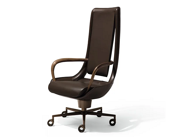 Executive Chair mit Rollen 5-Stern-Basis Clip GIORGETTI 86000 Fabrik GIORGETTI aus Italien. Foto №1