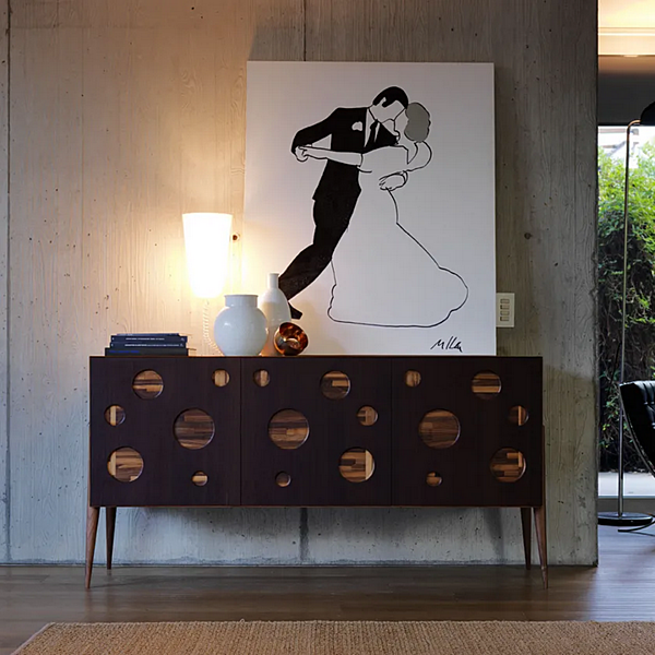 Walnuss Sideboard mit Türen DALE Lauta Cerchio A 156 Fabrik DALE aus Italien. Foto №4