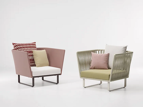 Gartenarmchair mit Armlehnen aus Aluminium KETTAL Bitta Fabrik KETTAL aus Italien. Foto №2
