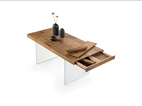 Rechteckiger Tisch aus Holz und Glas AIR 2180 LAGO 2180 Fabrik LAGO aus Italien. Foto №3