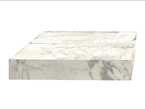 Quadratischer niedriger Couchtisch aus Marmor mit Rollen CASAMILANO ISHI Fabrik CASAMILANO aus Italien. Foto №1