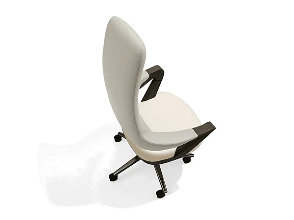 Leder Executive Chair mit Armlehnen und Rollen GIORGETTI Springer 52840, 52841, 52845, 52846 Fabrik GIORGETTI aus Italien. Foto №2