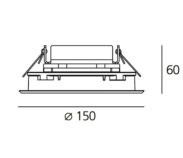 Deckenmontierter Aluminium Außenstrahler Artemide Ego Downlight Fabrik Artemide aus Italien. Foto №17