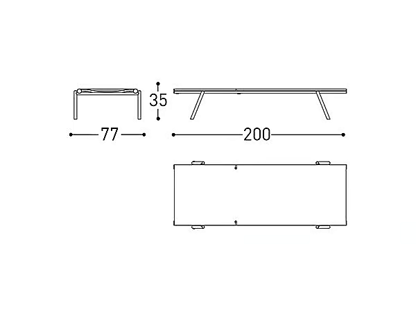 Liegestuhl aus pulverbeschichtetem Aluminium mit Rollen VARASCHIN Bahia 2260 Fabrik VARASCHIN aus Italien. Foto №19