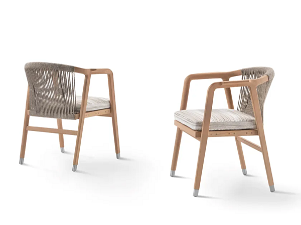 Gartenarmstuhl aus Iroko Holz mit Armlehnen FLEXFORM CRONO 220C1 Fabrik FLEXFORM aus Italien. Foto №2