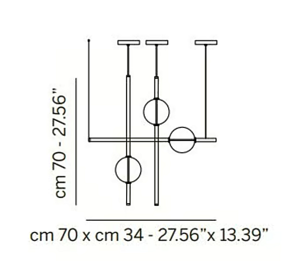 LED Pendelleuchte aus Pyrex Mikado S3 Euroluce Lampadari Fabrik EUROLUCE LAMPADARi aus Italien. Foto №2