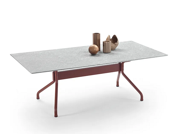 Gartentisch aus Edelstahl mit Steinplatte FLEXFORM ACADEMY 2A1L6, 2A1L7 Fabrik FLEXFORM aus Italien. Foto №1