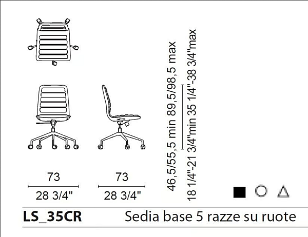 Drehstuhl mit Rollen Lotus niedrig Cappellini Fabrik Cappellini aus Italien. Foto №3