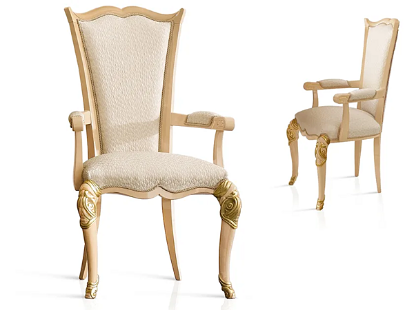 Polsterstuhl mit Armlehnen Harmony A.R. Arredamenti 309 Fabrik A.R.ARREDAMENTI SRL aus Italien. Foto №1