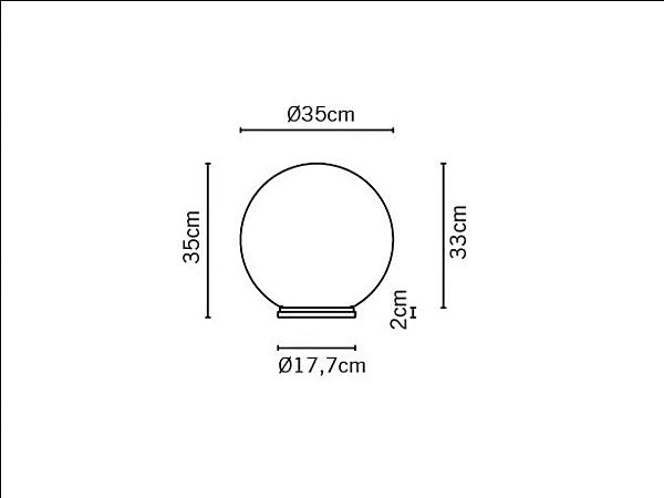 Tischlampe aus geblasenem Glas Lumi Sfera Fabbian Fabrik Fabbian aus Italien. Foto №12