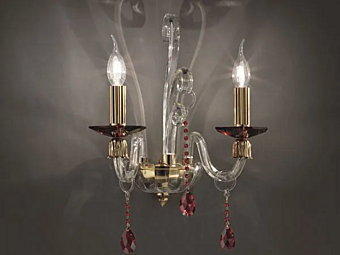 Wandleuchte mit Swarovski-Kristallen Rubino Alicante A2 Euroluce Lampadari