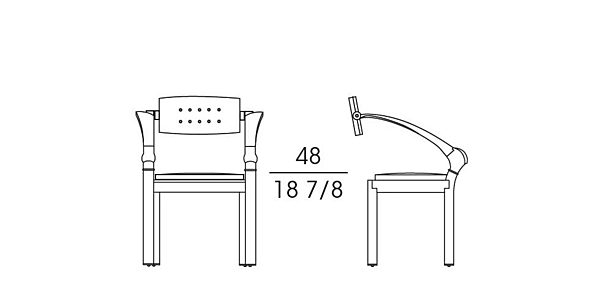 Sessel mit Armlehnen aus Buche GIORGETTI Spring 51360 Fabrik GIORGETTI aus Italien. Foto №3