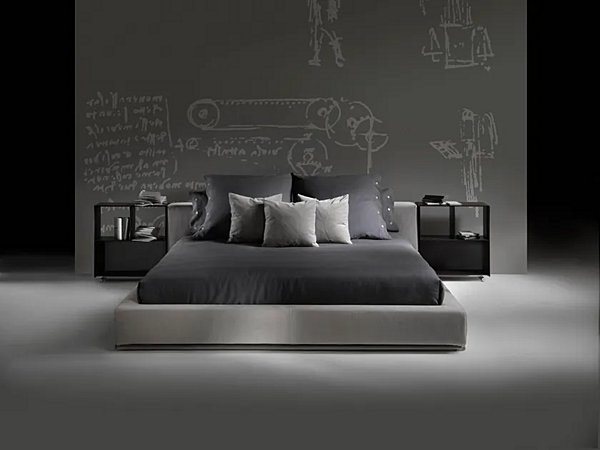 Doppelbett mit abnehmbarem Bezug Stoff FLEXFORM Groundpiece Fabrik FLEXFORM aus Italien. Foto №3