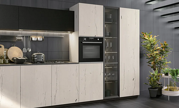 Eingebaute Küche aus Holz LUBE CUCINE Oltre Design 01 Fabrik LUBE CUCINE aus Italien. Foto №3