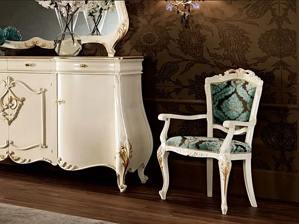 Polsterstuhl mit Armlehnen Modenese Luxury Interiors 11511 Fabrik MODENESE GASTONE aus Italien. Foto №4
