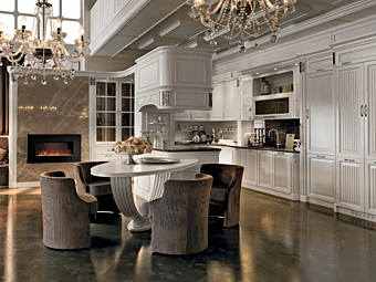 Küche mit Insel aus Holz Martini Interiors Convivio L Armonia del Gusto Fabrik MARTINI INTERIORS aus Italien