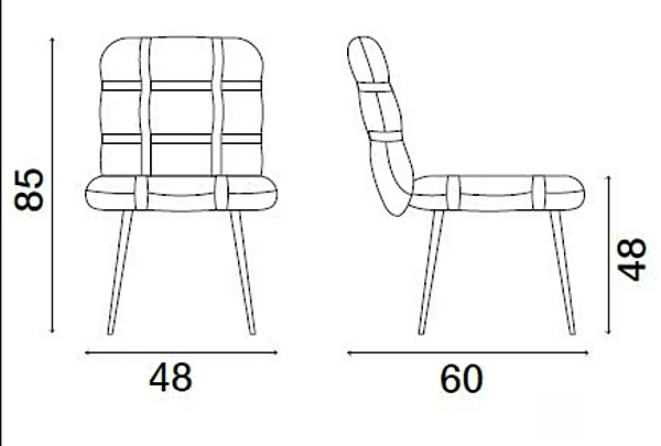 Stuhl mit Boucle-Polsterung Avion FASEM Fabrik FASEM aus Italien. Foto №10