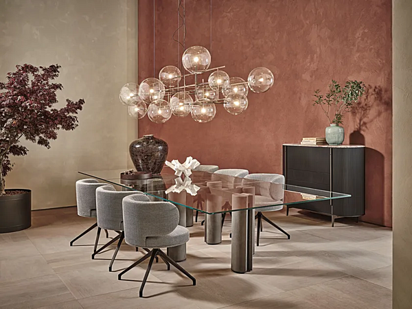 LED dimmbare Pendelleuchte aus Glas Gallotti&Radice Bolle Orizzontale Fabrik Gallotti & Radice aus Italien. Foto №8