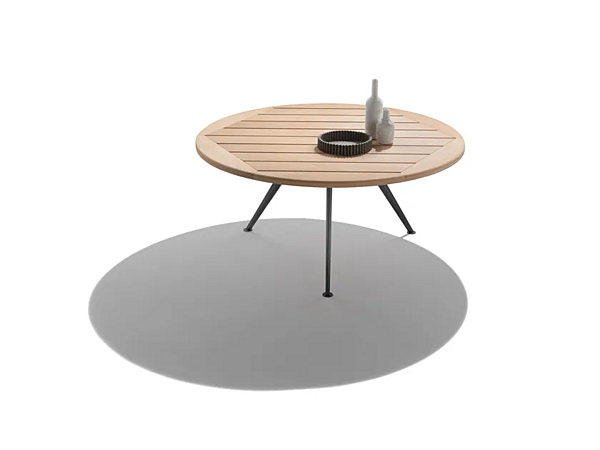 Runder Gartentisch aus Iroko FLEXFORM Zefiro Outdoor Fabrik FLEXFORM aus Italien. Foto №2