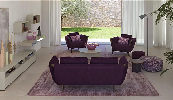 Zweisitzer Stoffsofa mit abnehmbarem Bezug Gaudi Flou Fabrik Flou aus Italien. Foto №8