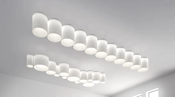 Dimmable Pendelleuchte aus Glas Artemide Ripple Cluster Fabrik Artemide aus Italien. Foto №8