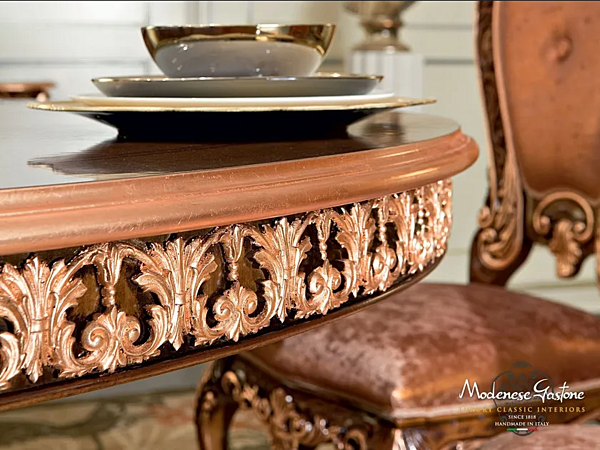 Runder Wohnzimmertisch aus Holz Barock Modenese Luxury Interiors 13142 Fabrik MODENESE GASTONE aus Italien. Foto №3