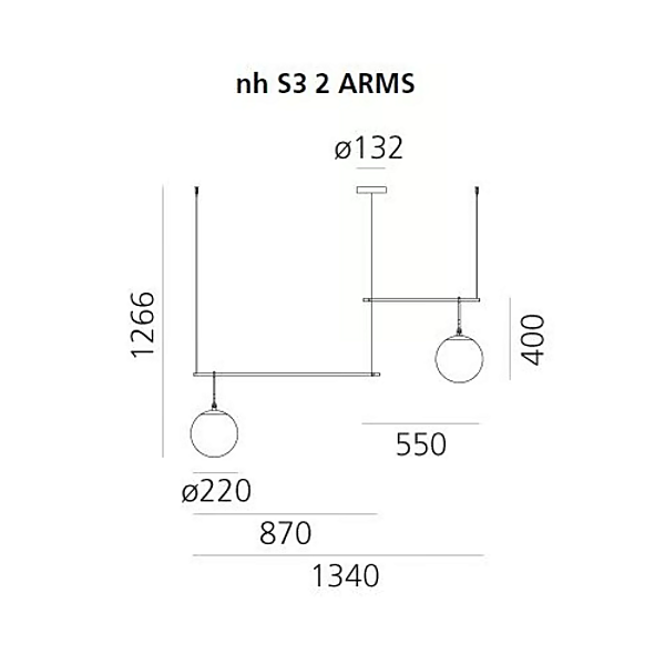 LED Pendelleuchte aus geblasenem Glas Artemide NH S 1282010A, 1278010A, 1279010A Fabrik Artemide aus Italien. Foto №9