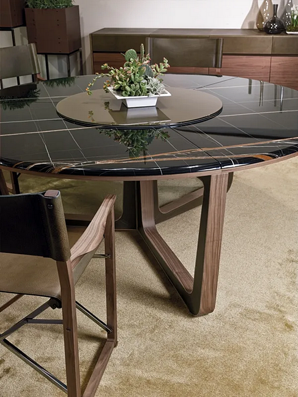 Runder Esstisch aus Marmor mit Lazy Susan I 4 Mariani Ascot Fabrik i 4 Mariani aus Italien. Foto №10