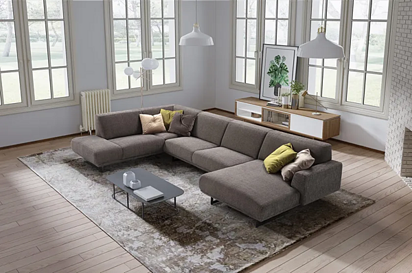 Ecksofa mit Chaiselongue aus Primula-Stoff Marinelli Home M1182 Fabrik Marinelli Home aus Italien. Foto №2