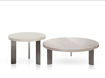 Runder Couchtisch aus Holz Butter Saba