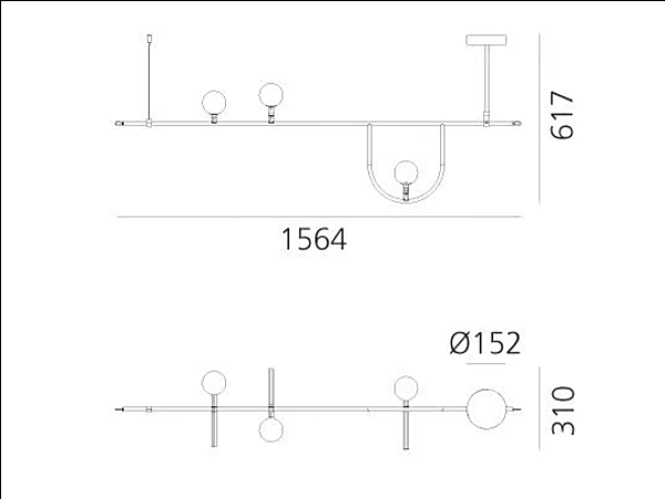 LED Pendelleuchte aus Stahl dimmbar Artemide Yanzi 1104010A, 1106010A Fabrik Artemide aus Italien. Foto №14