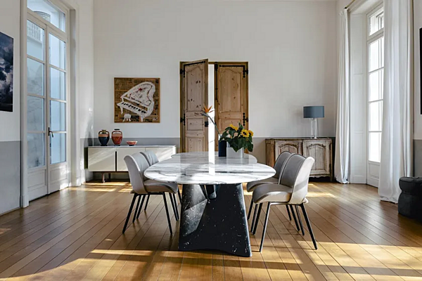 Marmortisch Esszimmer Infinitamente POLTRONA FRAU Fabrik POLTRONA FRAU aus Italien. Foto №7