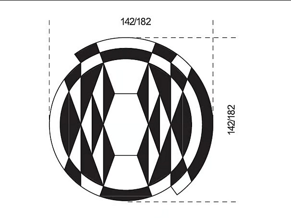 Runder Wandspiegel aus Kristall in Schwarz und Weiß Gallotti&Radice Beat Fabrik Gallotti & Radice aus Italien. Foto №3
