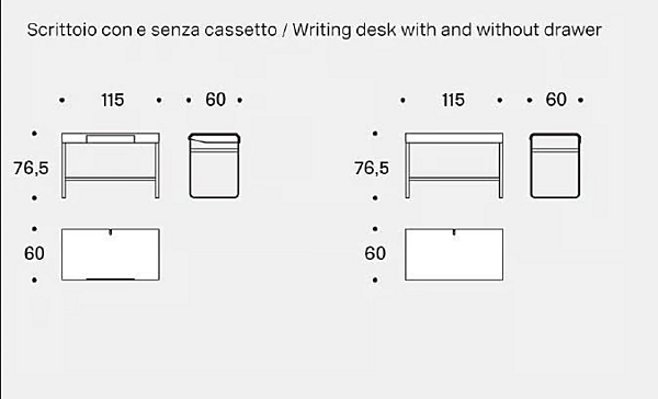 Sekretärenschreibtisch aus MDF mit alphabetischem Design Saba Fabrik SABA aus Italien. Foto №13