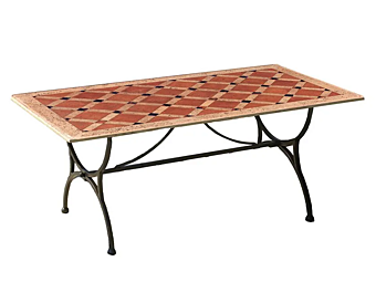 Gartentisch aus Travertin Poggio L_Antica Deruta PO/01 Fabrik L'Antica Deruta aus Italien