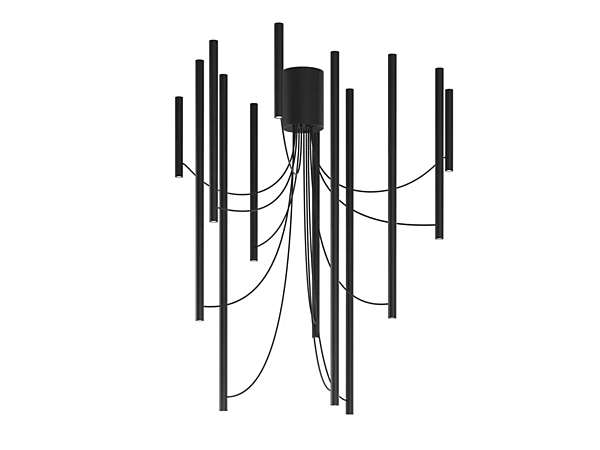 Deckenlampe aus anodisiertem Aluminium Fabbian Ari Fabrik Fabbian aus Italien. Foto №2