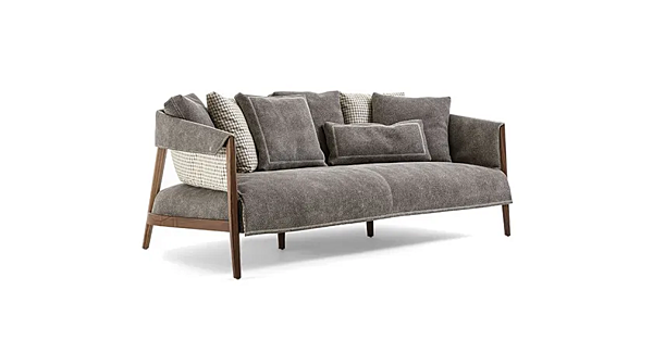 3-Sitzer Ledersofa mit weicher Rückenlehne Frigerio Burton Fabrik Frigerio aus Italien. Foto №2