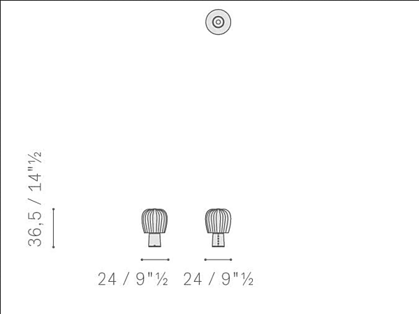 Tischlampe aus geblasenem Glas LED Nymph POLTRONA FRAU Fabrik POLTRONA FRAU aus Italien. Foto №10