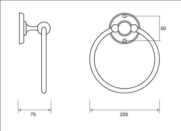 Metall Handtuchring Kent Gentry Home Fabrik Gentry Home aus Italien. Foto №6