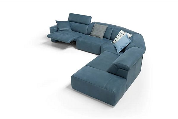 Ecksofa mit Lederbezug und Relaxfunktion Beverly Egoitaliano Fabrik Egoitaliano aus Italien. Foto №7