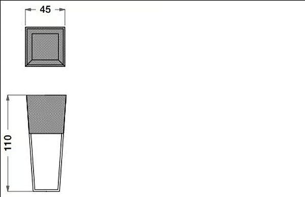 Hohe Gartenvase aus Metall und Holz Outdoor CPRN HOMOOD OD1062 Fabrik CPRN HOMOOD aus Italien. Foto №2