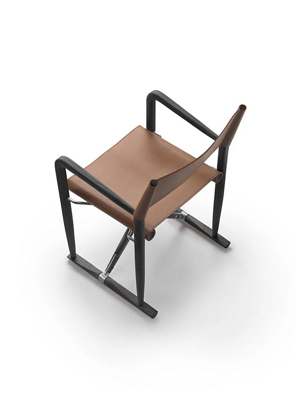Klappstuhl aus gegerbtem Leder Luchino FLEXFORM 02C411 Fabrik FLEXFORM aus Italien. Foto №4