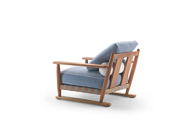 Gartenarmchair mit Armlehnen aus Iroko FLEXFORM Meriggio Fabrik FLEXFORM aus Italien. Foto №7