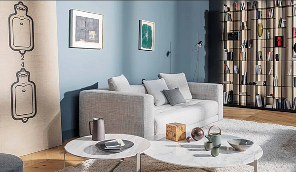 Ecksofa aus Stoff mit weicher Rückenlehne Flou Doze Fabrik Flou aus Italien. Foto №11