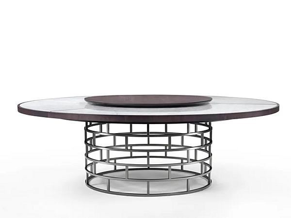 Runder Tisch mit drehbarem Lazy Susan aus Holz FLEXFORM CROWN Fabrik FLEXFORM aus Italien. Foto №1